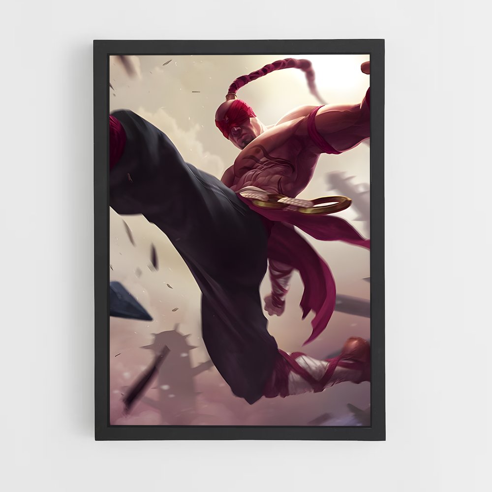 Poster L'Ascension de Lee Sin – affiche League Of Legends (vue 2)